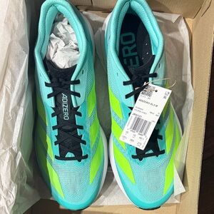 adidas Adizero Running Shoes in Aqua and Neon Yellow